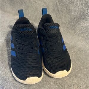 Adidas Kids Sneakers in Black with Blue Stripes